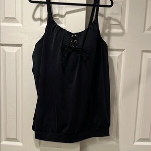 Lane Bryant Black Tie Front swim tankini size 24